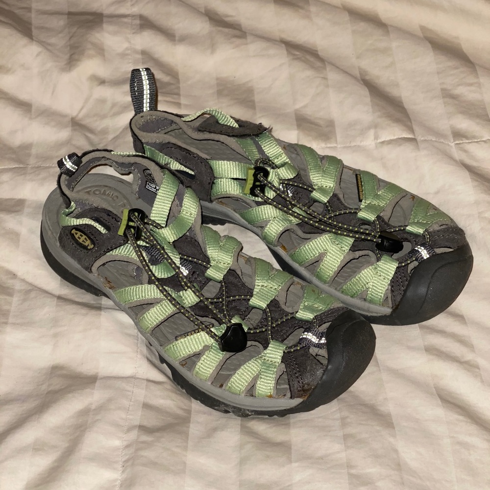 KEEN Whisper Waterproof Sandals Green Gray